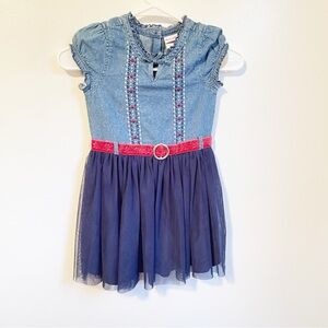 Nannett Girls Red & Blue Dress Size 6 #17